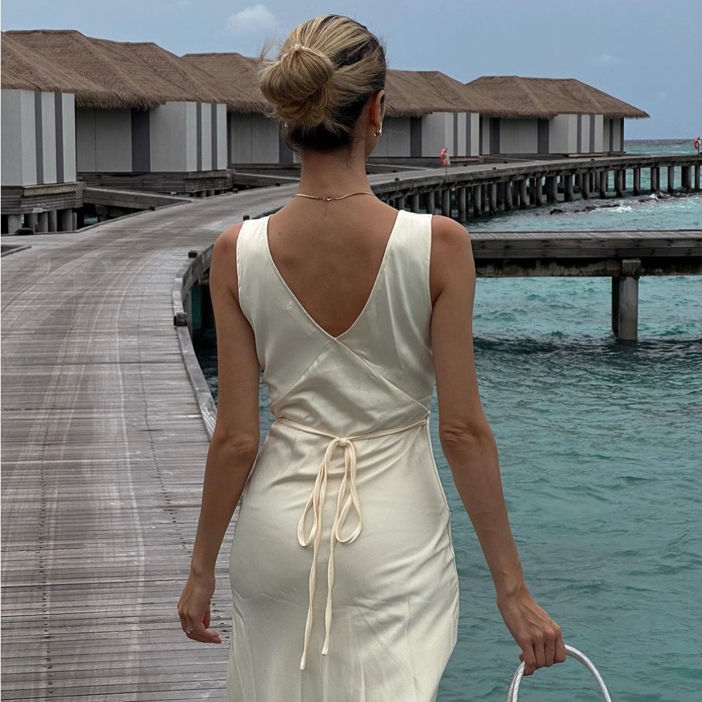 Peppermayo Loren Midi Dress in Ivory